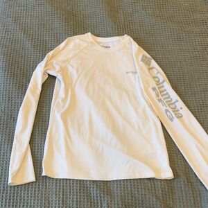 Columbia White Long Sleeve Tee
